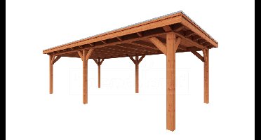 Trendhout Buitenverblijf Florence 780x425 cm - Plat dak- Plat dak- Onbehandeld lariks Douglas hout- Trendhout