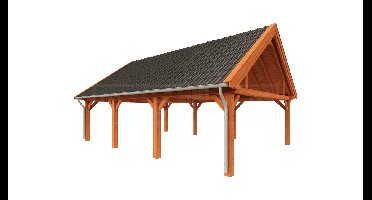 Overkapping Zadeldak XXL 950x700 cm- Zadeldak- Onbehandeld lariks Douglas hout- Trendhout