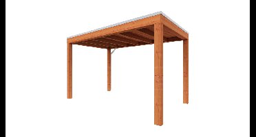 Trendhout Overkapping Palermo 370x255 cm- Plat dak- Hout- Trendhout