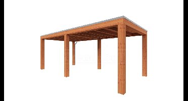 Trendhout Overkapping Palermo XXL 610x315 cm- Plat dak- Hout- Trendhout