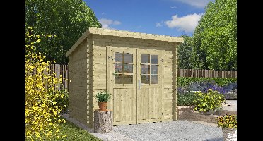 Outdoor Life Indi Blokhut 250x195 cm 28 mm vuren Groen geïmpregneerd