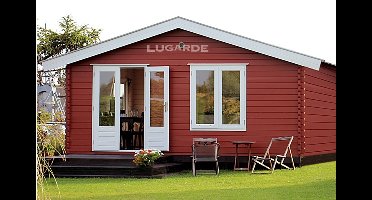 Lugarde B46 Blokhut 550x400 cm 44 mm vuren blank- Zadeldak- Hout- Lugarde