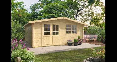 Tuindeco Toledo blokhut 500x400 cm 34 mm vuren honing geïmpregneerd