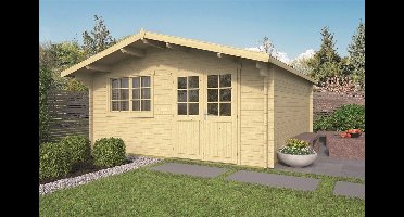 Tuindeco Salamanca blokhut 500x500 cm 34 mm vuren red class wood geïmpregneerd