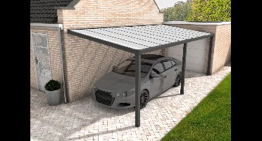 YARD Outdoor Velvetline carport polycarbonaat dak 350x500 cm aluminium wit of antraciet- - Aluminium- YARD Outdoor