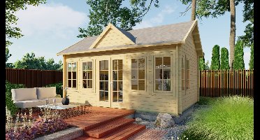 Tuindeco Clockhouse Blokhut 550x400 cm 44 mm vuren blank