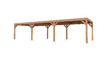 YARD Outdoor Cubique overkapping 1100x300 cm Douglas blank- Plat dak- - YARD Outdoor