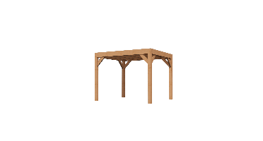 YARD Outdoor Cubique overkapping 300x250 cm Douglas blank- Plat dak- - YARD Outdoor