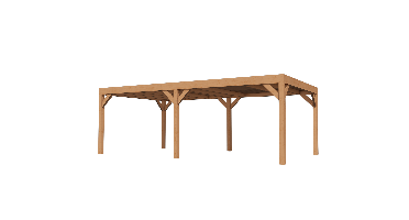 YARD Outdoor Cubique overkapping 500x300 cm Douglas blank- Plat dak- - YARD Outdoor