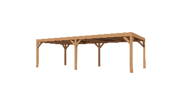 YARD Outdoor Cubique overkapping 700x300 cm Douglas blank- Plat dak- - YARD Outdoor