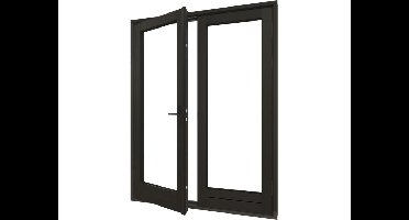 Trendhout Stapeldorpeldeur - dubbel - 2x deur 83,4x216,9 + kozijn 178x226,3 cm - zwart (incl. DTS en deurbeslag)- - Hout- Trendhout