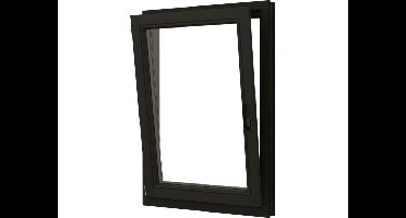 Trendhout Draai/kiepraam - 77,4x107,4 cm - linksdraaiend - zwart - incl. raambeslag- - - Trendhout