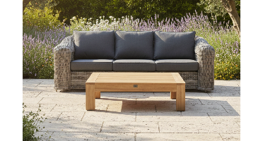 SenS-Line Wicker DaVinci sofa + teak tafel- - Wicker- Sens-Line