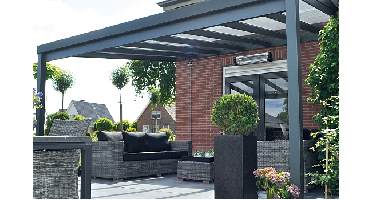 Verasol Special aluminium veranda met glasdak 400x250 cm op 2 staanders Aluminium Verasol