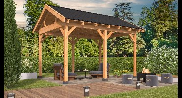 Tuindeco Hamar L Type 1 - Lariks/Douglas Overkapping 478x395 cm
