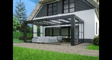 Verasol Cube aluminium veranda 600x400 cm glasdak Aluminium Verasol
