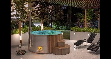 Interflex Hottub Luxe Ø220cm 18 mm thermo wood blank- - Hout- Interflex