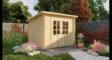 Tuindeco Jörgen blokhut 290x290 cm 28 mm vuren honing geïmpregneerd