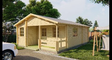 Tuindeco Kay blokhut 595x800 cm 70 mm vuren red class wood geïmpregneerd