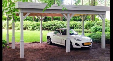 Lugarde C1 Carport Plat Dak 420x540 cm vuren blank- Plat dak- Onbehandeld vurenhout- Lugarde