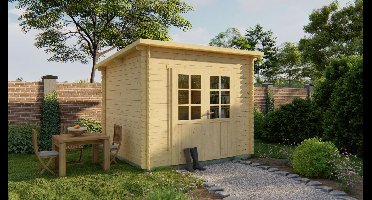 Tuindeco Mila blokhut 290x260 cm 28 mm vuren red class wood geïmpregneerd