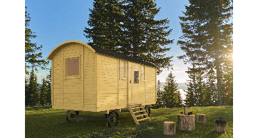 Tuindeco Patricia Circuswagen 240x480 cm- - Onbehandeld vurenhout- Tuindeco