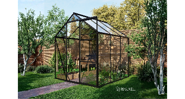 Royal Well Kate I aluminium tuinkas 192x192 cm zwart- - Veiligheidsglas- Royal Well