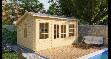 Tuindeco Tane blokhut 480x350 cm 40 mm vuren red class wood geïmpregneerd