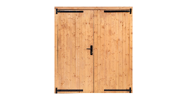 Red Class Wood dubbele dichte deur 185x205 cm buitenmaat- - - Tuindeco