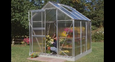 Tuinkas Popular 86 aluminium - 4 mm polycarbonaat - 193x257 cm- - Polycarbonaat- Royal Well