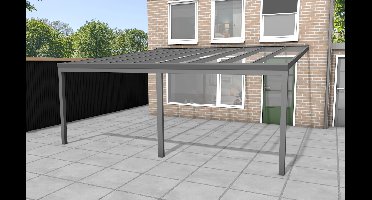 YARD Outdoor Velvetline aluminium veranda 600x400 cm glasdak- - Aluminium- YARD Outdoor