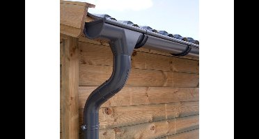 Verzinkte dakgootset 1190 cm Antraciet- Zadeldak- - Eslon