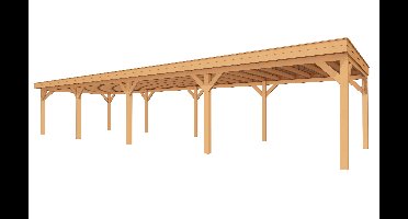 YARD Outdoor SUBLIME overkapping plat dak 1400x400 cm Douglas blank- Plat dak- - YARD Outdoor