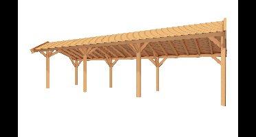 YARD Outdoor SUBLIME overkapping kapschuurdak 1000x250 cm Douglas blank- Kapschuurdak- - YARD Outdoor