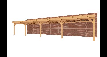 YARD Outdoor SUBLIME veranda plat dak 1400x350 cm Douglas blank- Plat dak- - YARD Outdoor