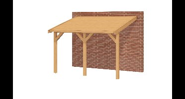 YARD Outdoor OBLIQUE Veranda Schuin dak 400x300 cm Douglas blank dakbeplanking- Schuin dak- - YARD Outdoor