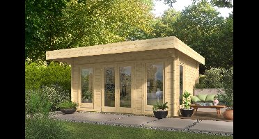 Tuindeco Yorick blokhut 500x380 cm 44 mm vuren red class wood geïmpregneerd