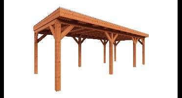 Trendhout plat dak traditioneel overkapping 780x335x260 cm geschaafd Douglashout - zaag- en bouwpakket- Plat dak- - Trendhout