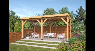 Red Class Zoutelande 600x330 cm basis incl. Schroefpakket - Bouwpakket- Plat dak- - Tuindeco