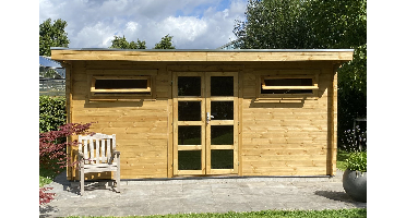 Tuindeco Zutphen blokhut 500x300 cm 28 mm vuren honing geïmpregneerd
