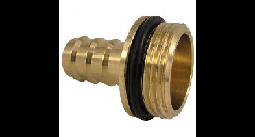 Messing slangtule met buitendraad en o-ring 1/2 - 13 mm