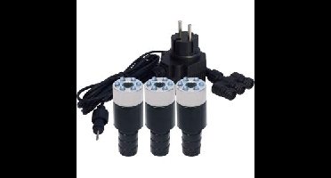 3 LED-LIGHTS met vervangbare LED krans koud wit