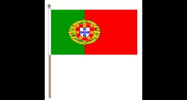 Zwaaivlag Portugal 15x22,5cm | stof