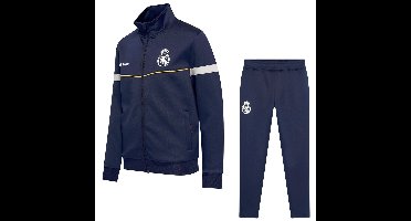 Real Madrid Trainingspak - Eigen Naam - 2025-2026 - Blauw - Kind