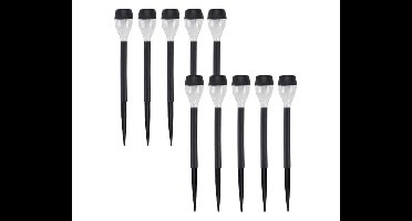 10-PACK Solar Tuinlampen Met Warm Wit Licht