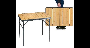 Opvouwbare Bamboe Tafel - Voor Tuin, Camping En Onderweg! ...
