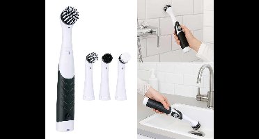 4-Delige Schoonmaakborstel Elektrisch - Vandaag 1+1 GRATIS! ...