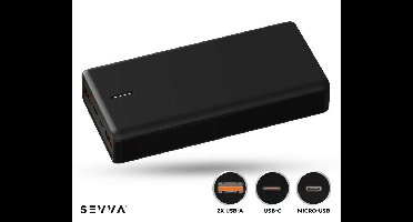 SEVVA® 20.000 mAh Powerbank met Snelladen - Tot 6x Telefoon Opladen! ...