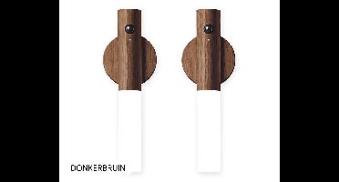 1+1 GRATIS | Oplaadbare Motion Sensor LED Lamp Donkerbruin