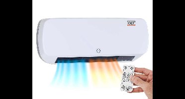 2-in-1 Energiezuinige Keramische Wandkachel 2000W Wit